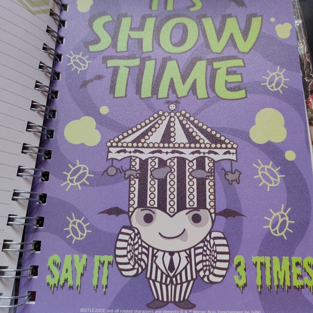 🪲NWT Beetlejuice Vinyl Covered Spiral Journal w/ Vinyl Separators - Picture 14 of 16